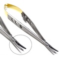 A2Z Scilab TC Castroviejo Needle Holder 5.5" Curved, Fenestrated Flat Handle A2Z-ZR480